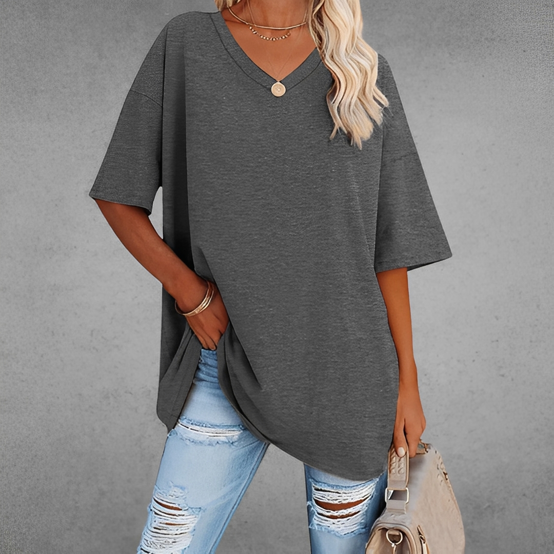 Andrea - Blouse élégante à col en V pour femme