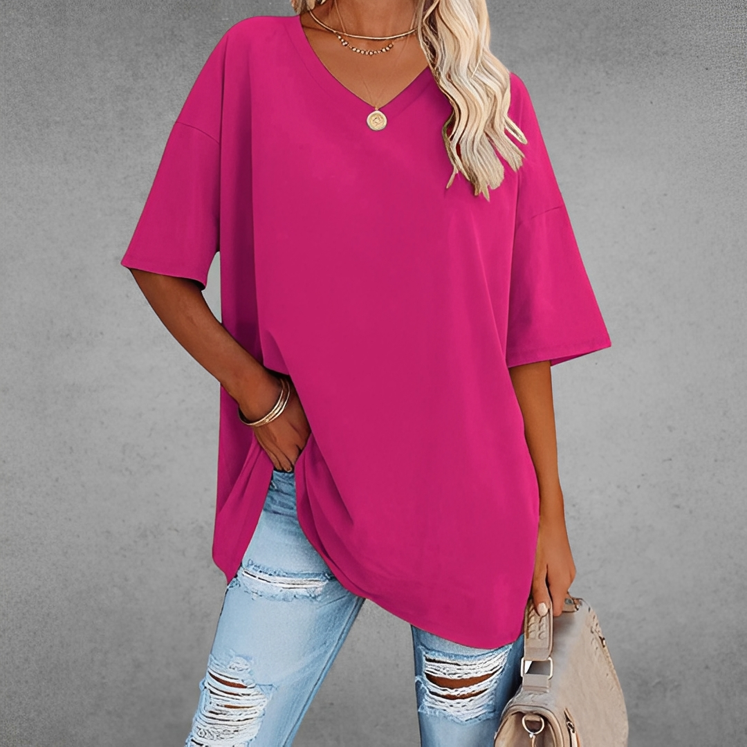 Andrea - Blouse élégante à col en V pour femme
