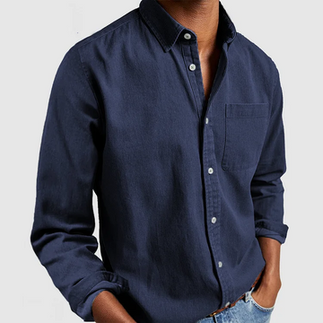 Bryan - Chemise longue confortable à revers