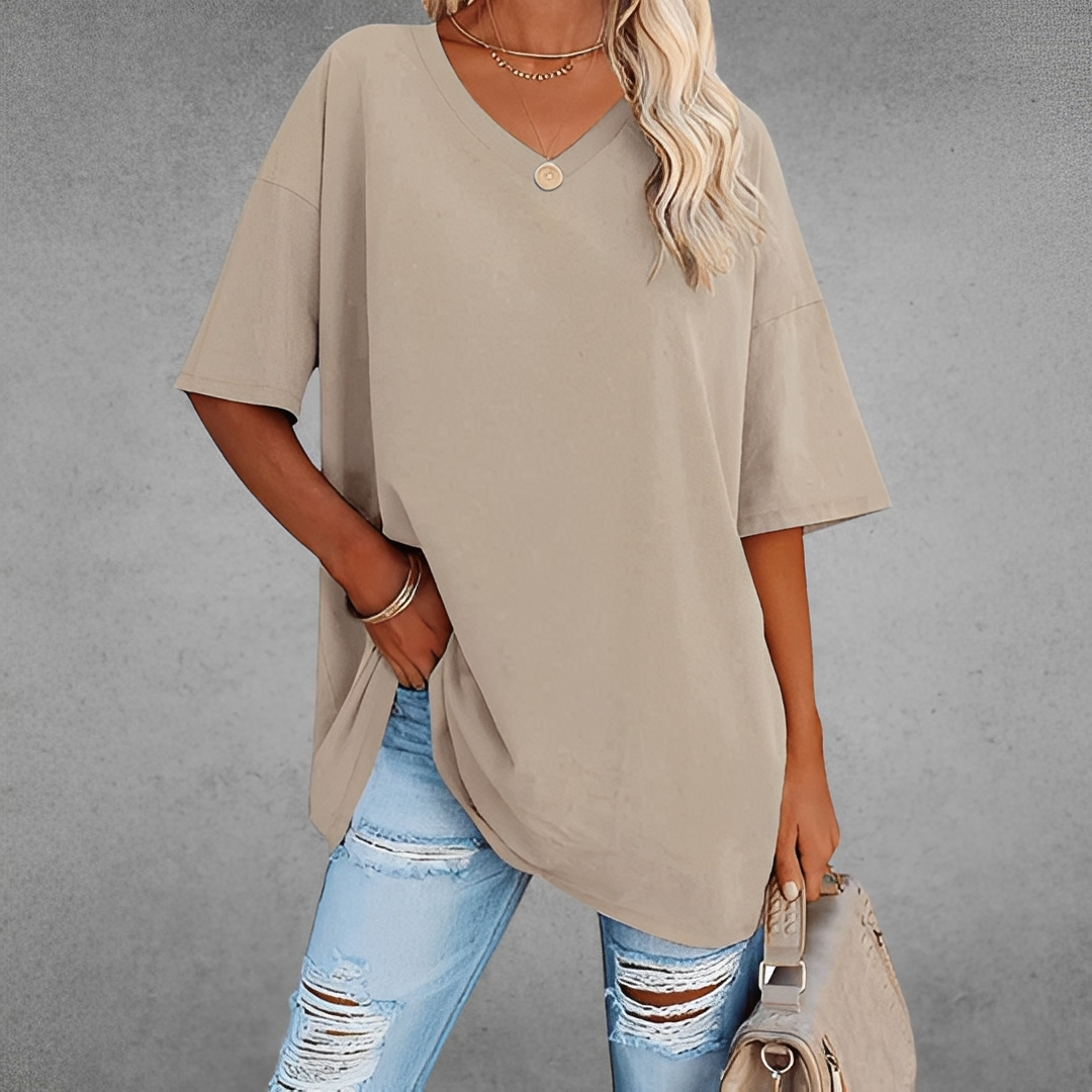 Andrea - Blouse élégante à col en V pour femme