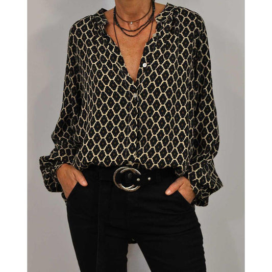 Zara - Blouse Décontractée à Col en V