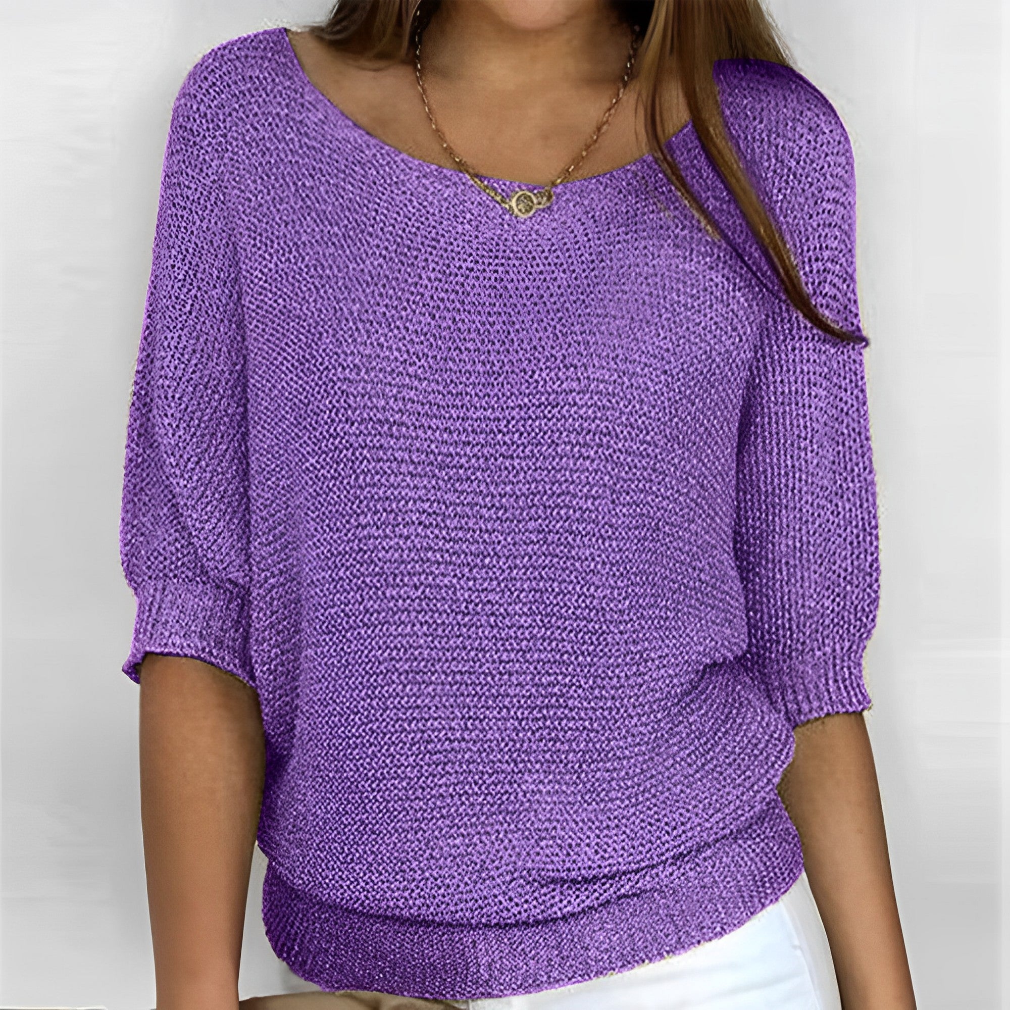 Leonie - Pull stylé à col rond