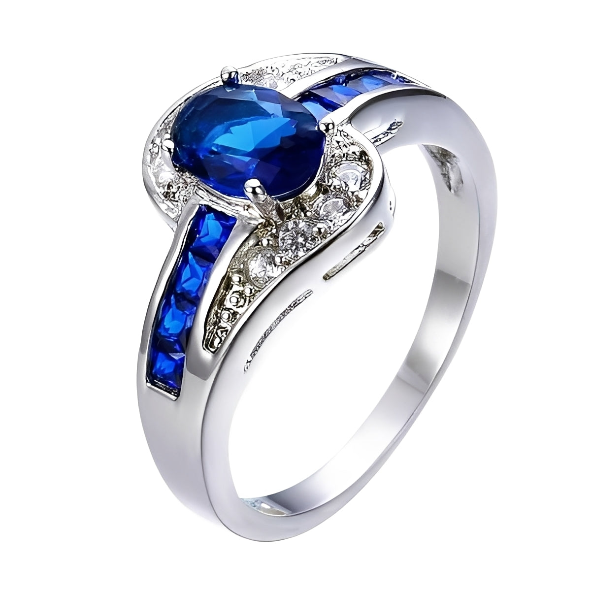 Diane – Bague avec saphir bleu
