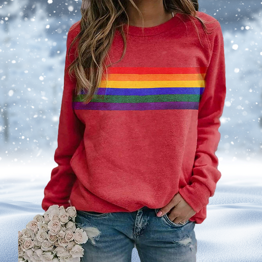 Bonnie - Pull à rayures arc-en-ciel