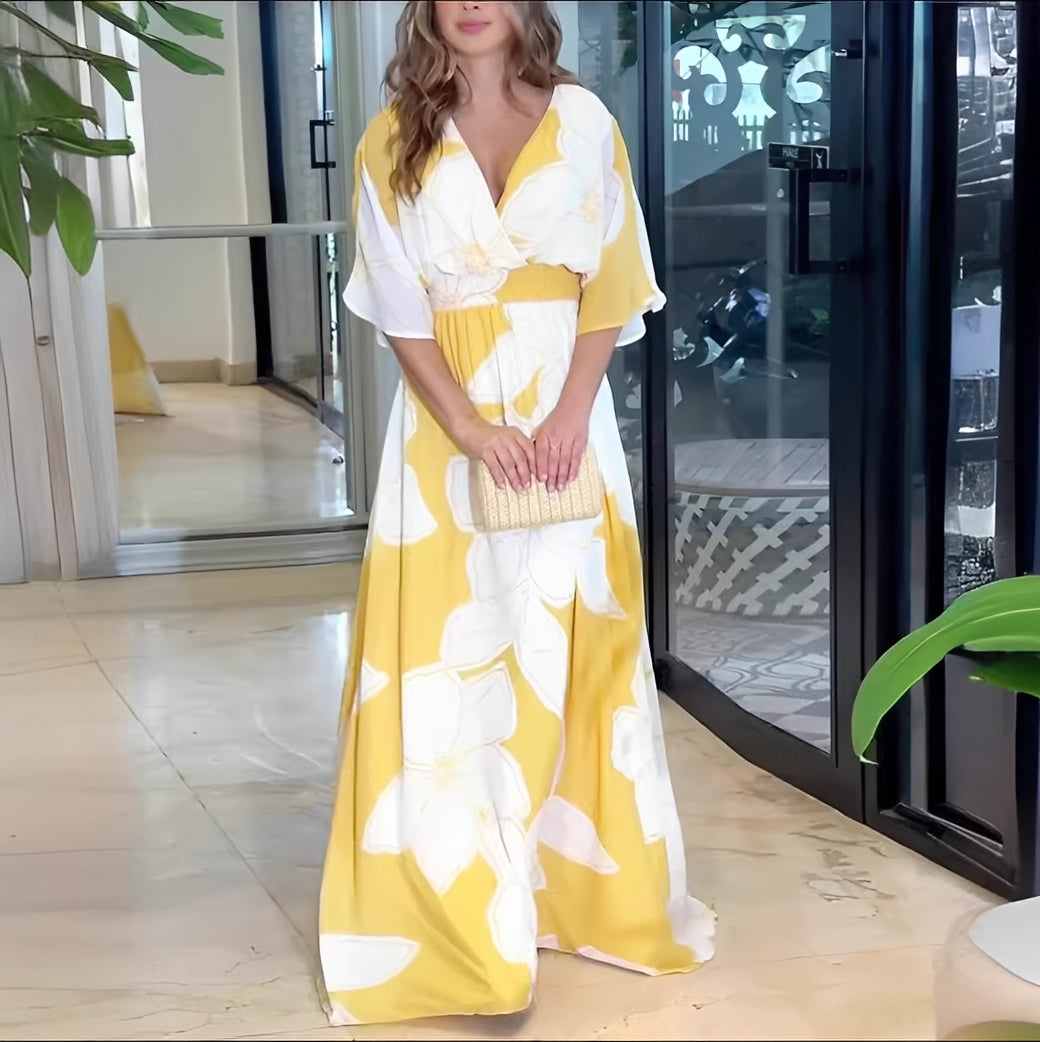 Alessia - Robe Ample à Fleurs Élégante