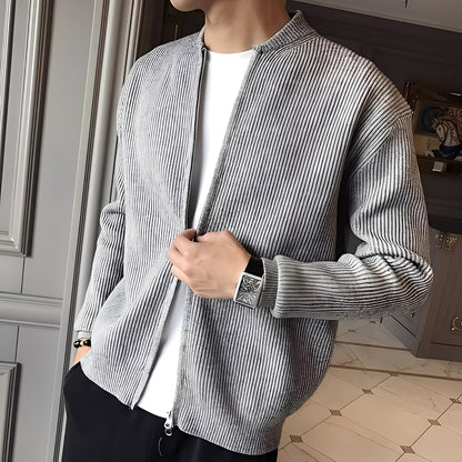 Damon - Vintage Strickpullover mit Reißverschluss für Herren