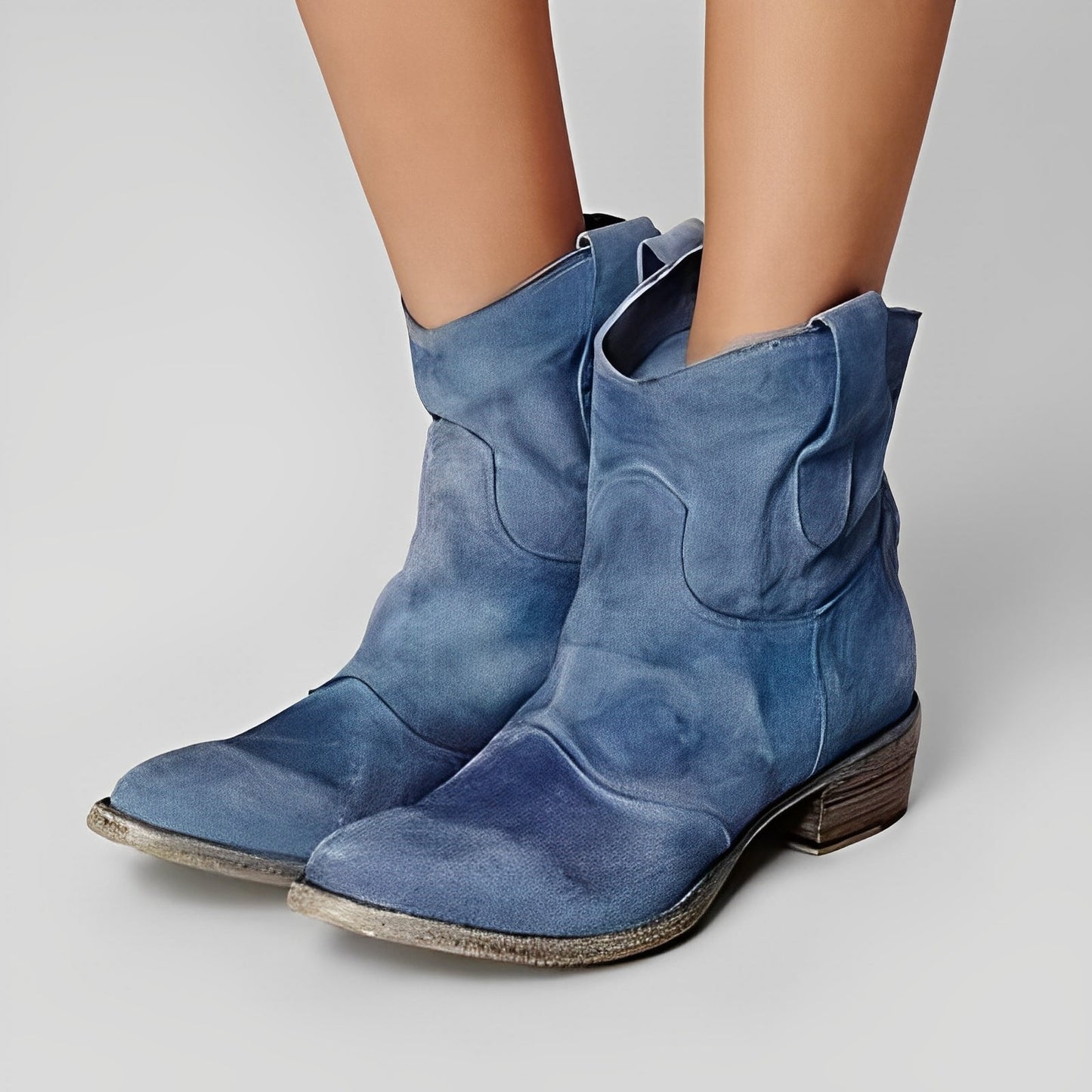Adaline - Bottes cowboy vintage à petits talons pour femmes