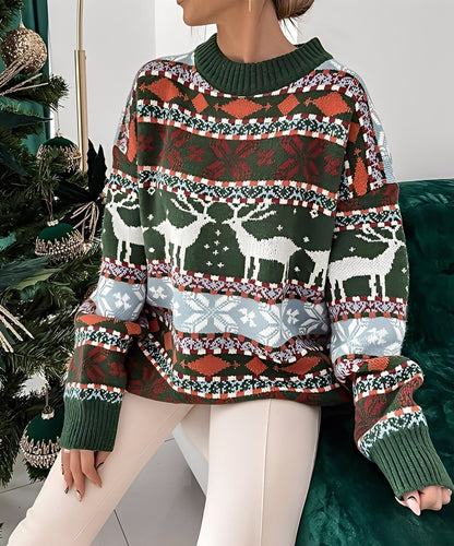 Carolina - Pull confortable avec motif de Noël pour femmes