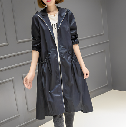 Margarette - Élégant manteau imperméable avec capuche pour femmes
