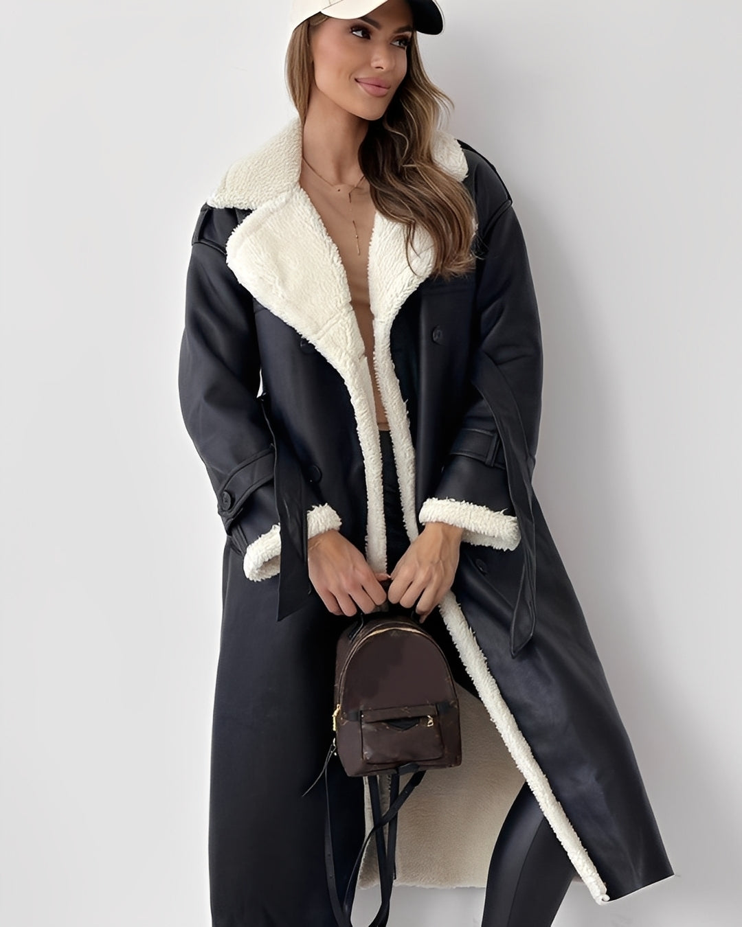 Sally - Manteau long chic avec doublure matelassée pour femmes