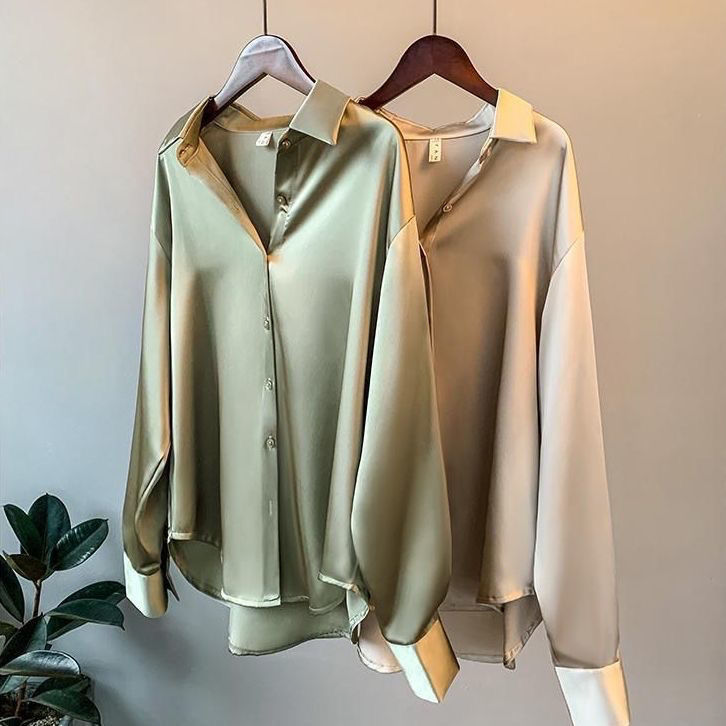 Melissa - Haut en satin chic et décontracté