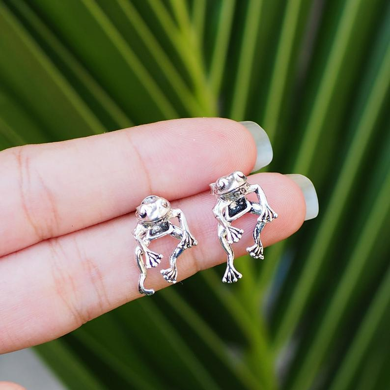 Grenouille Flottante Mignonne - Boucles d'Oreilles Mini Grenouille