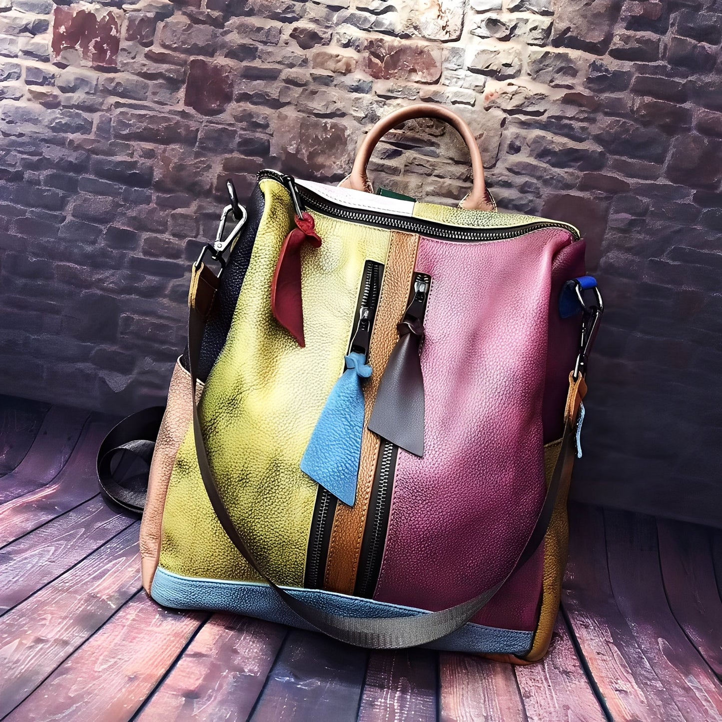 Alayna - Sac à dos en cuir classique pour femmes