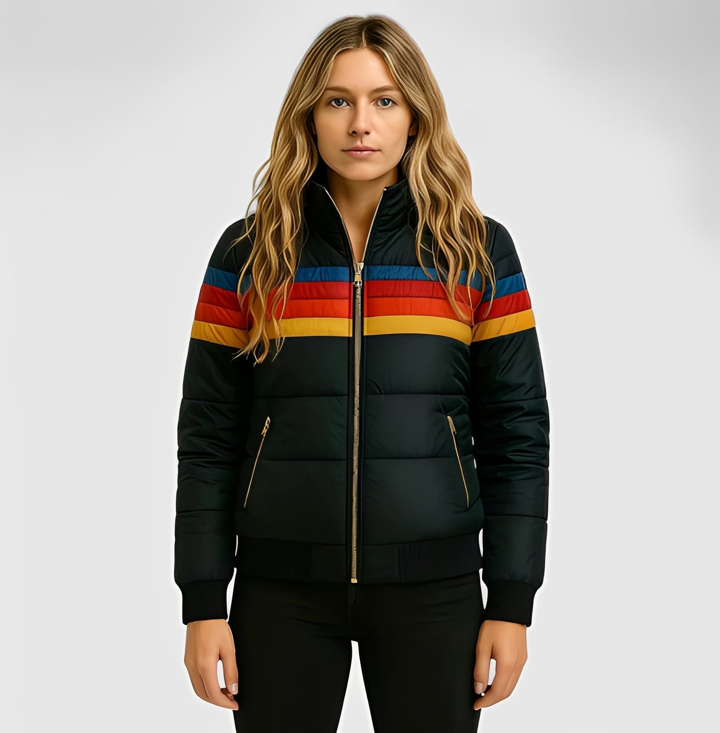 Hesterr - Veste en fourrure avec capuche pour femme