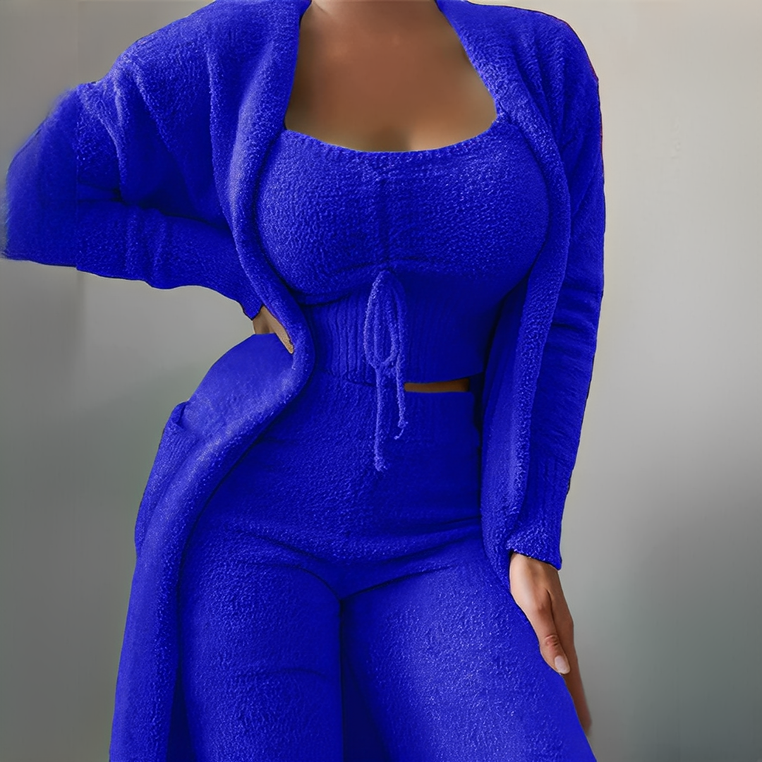 Hilda - Ensemble de pyjama confortable 3 pièces pour femmes