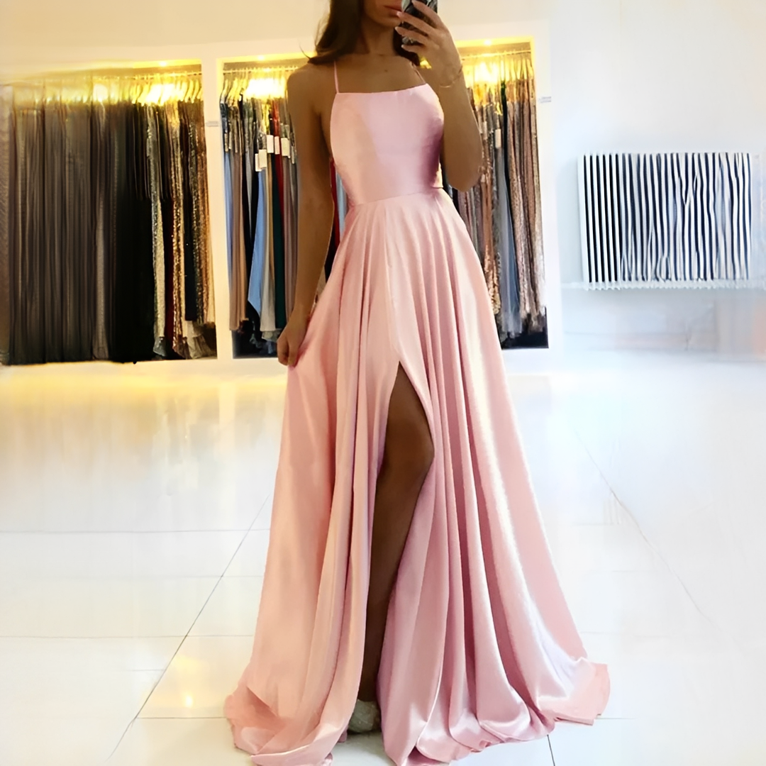 Shamcy - Robe Élégante Maxi à Fente