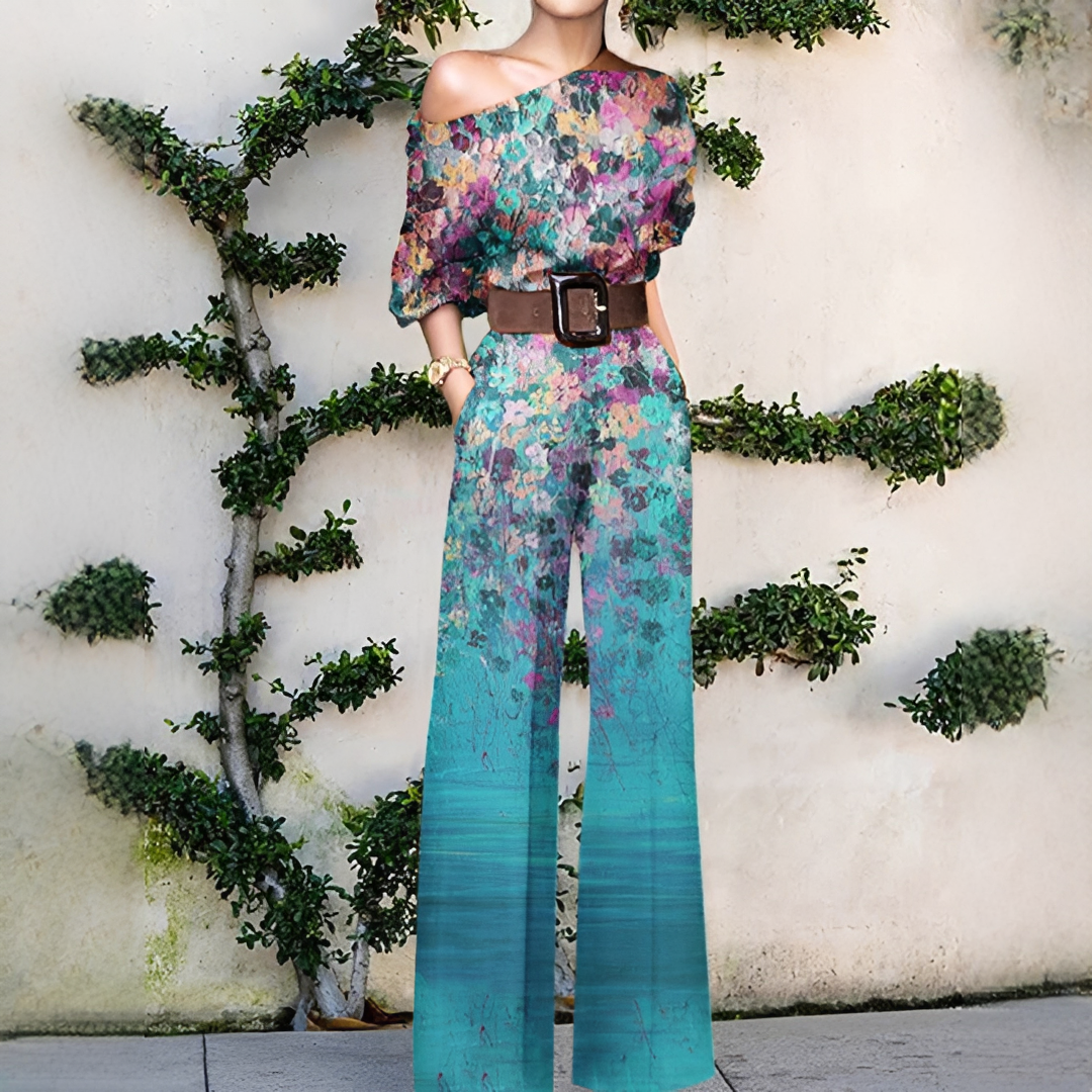 Chandrine - Combinaison large à coupe asymétrique pour femme
