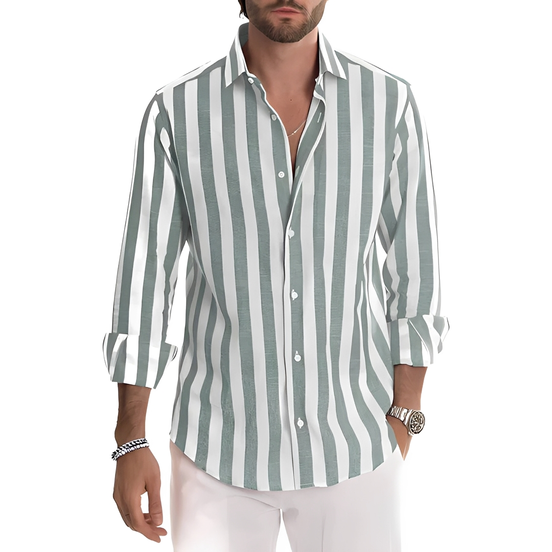 Roldan - Chemise d'été pour homme à rayures