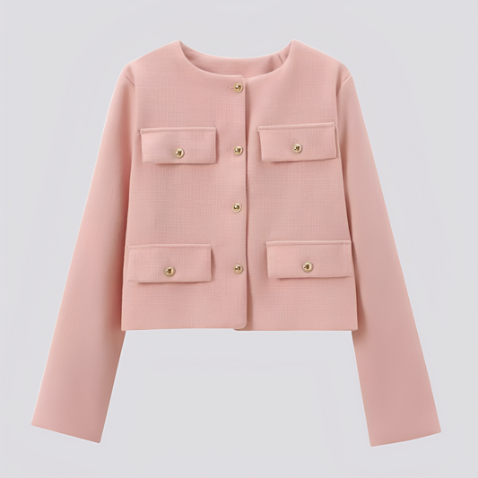 Emelia - Elegante kurze Jacke mit Knöpfen für Damen