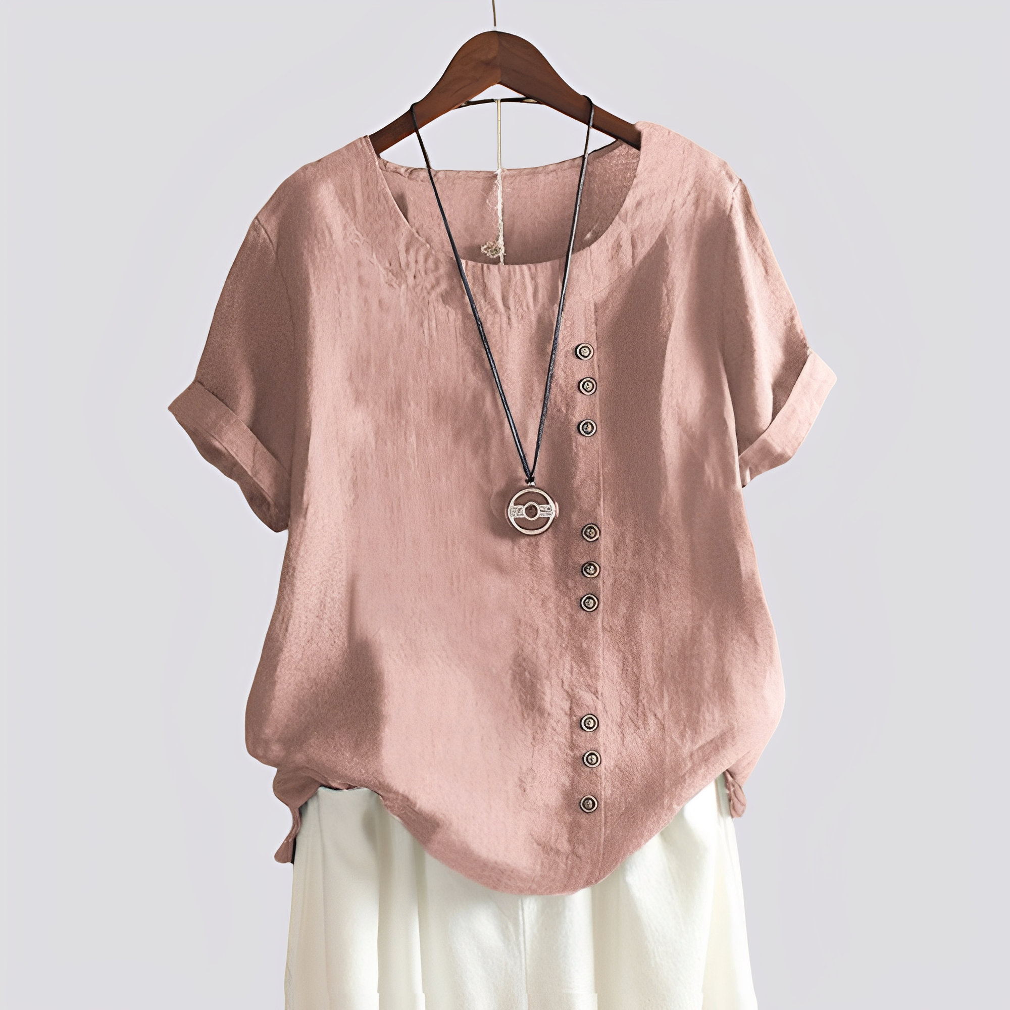Isabelle - Chemise confortable à manches courtes pour femmes