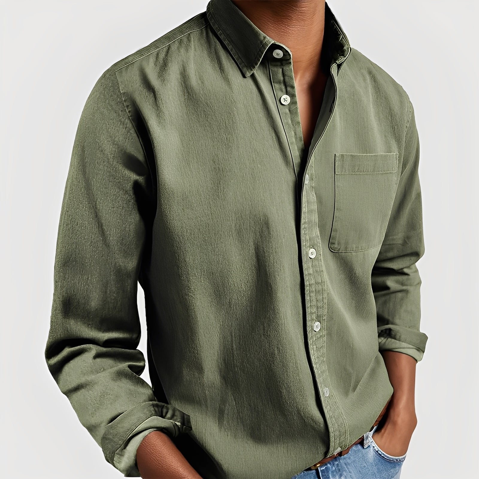 Gauvain - Chemise décontractée à manches longues pour hommes