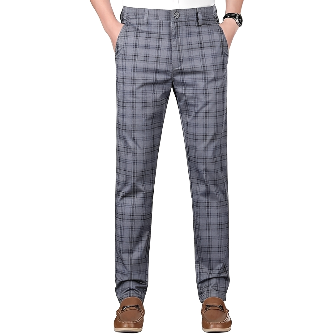 Hayavert - Pantalon homme à carreaux tendance
