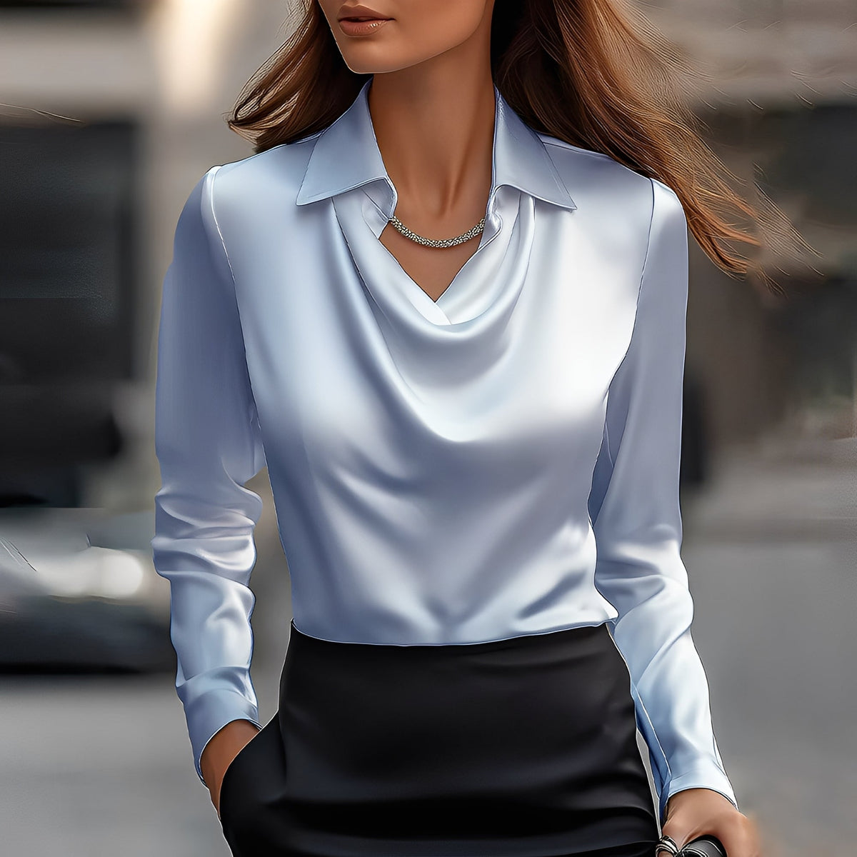 Laurentine - Blouse sophistiquée avec des manches longues pour femmes