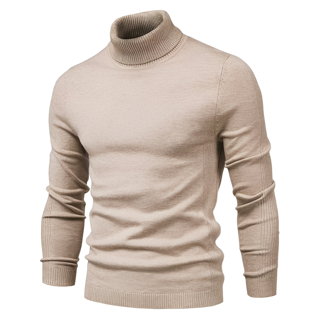 Darvin - Warm sweater with a rolled neck for men