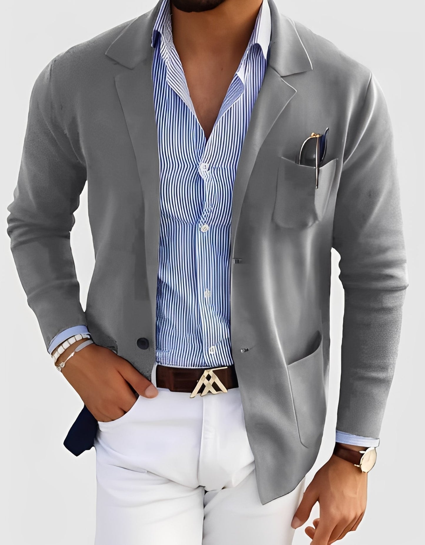 Giffard - Veste chic en laine à double boutonnage pour hommes