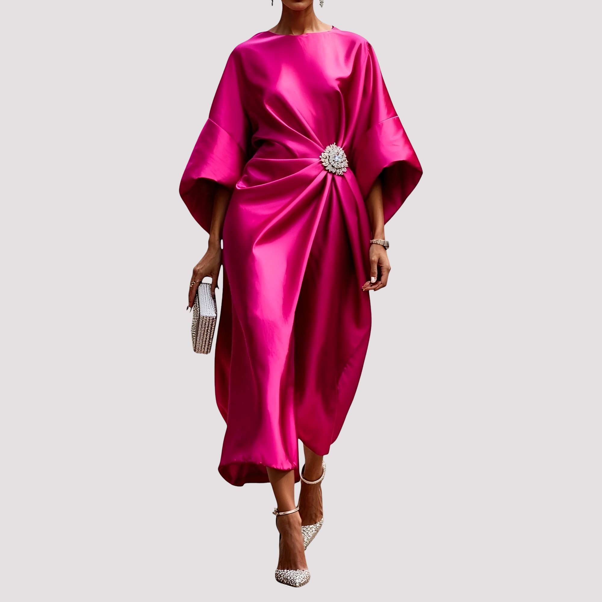 Kay - Robe Midi Élégante Croisée