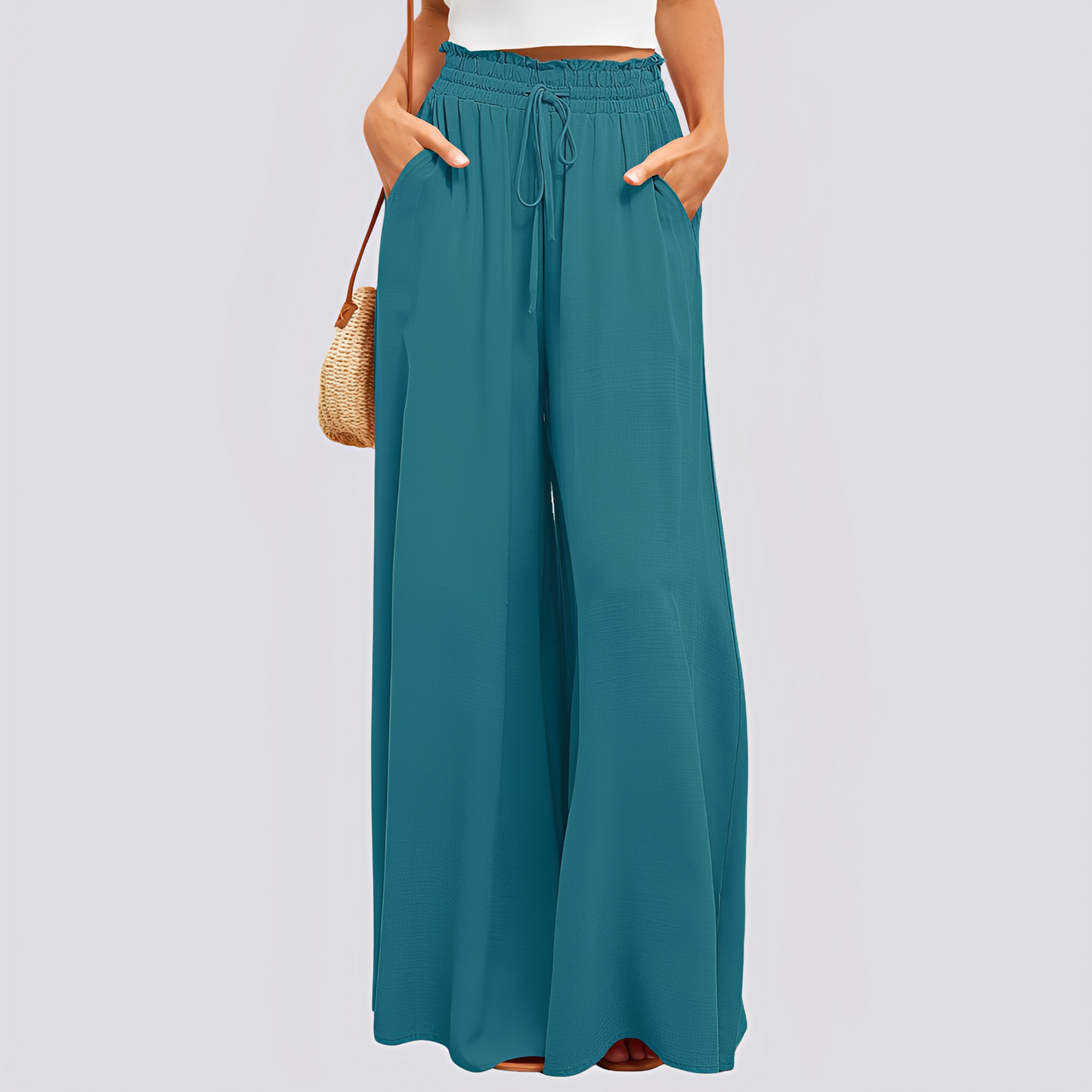 Veronica - Locker sitzende Hose mit weitem Bein für Damen