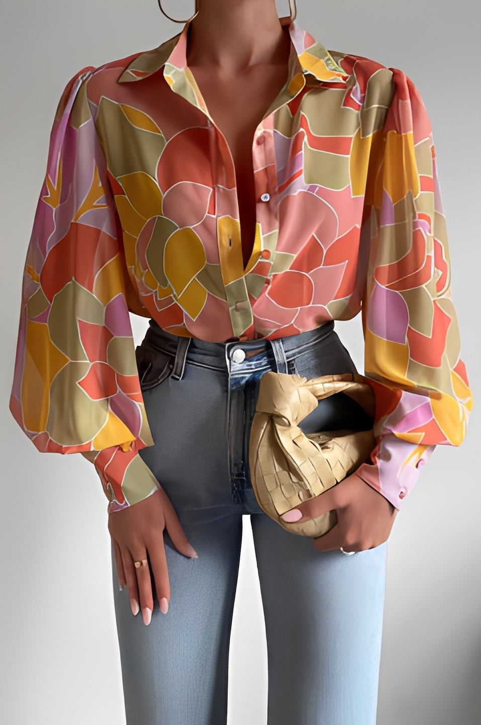 Carla - Blouse élégante à manches lanternes pour femmes