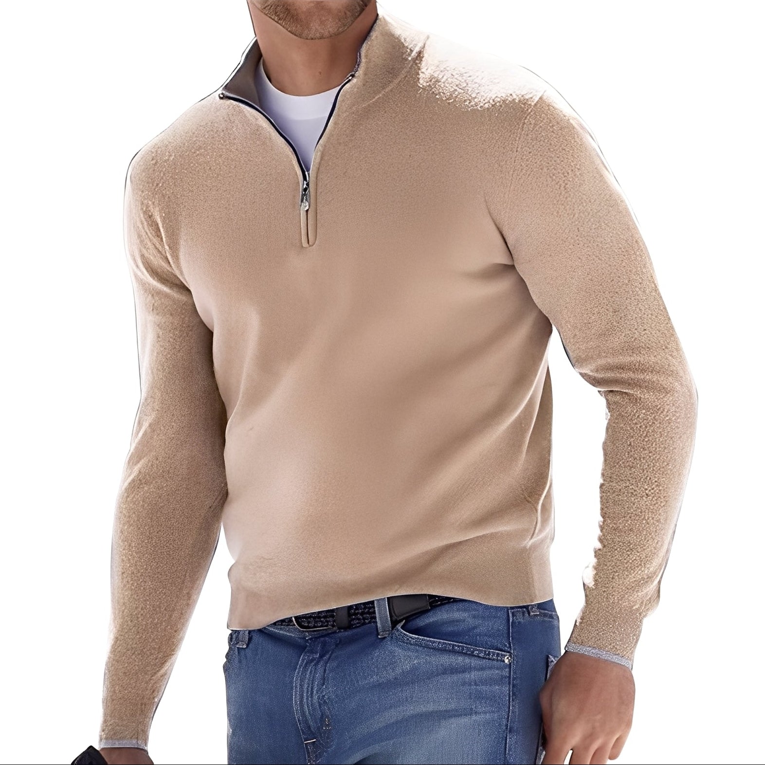 Ralph - Pull confortable pour hommes avec fermeture éclair