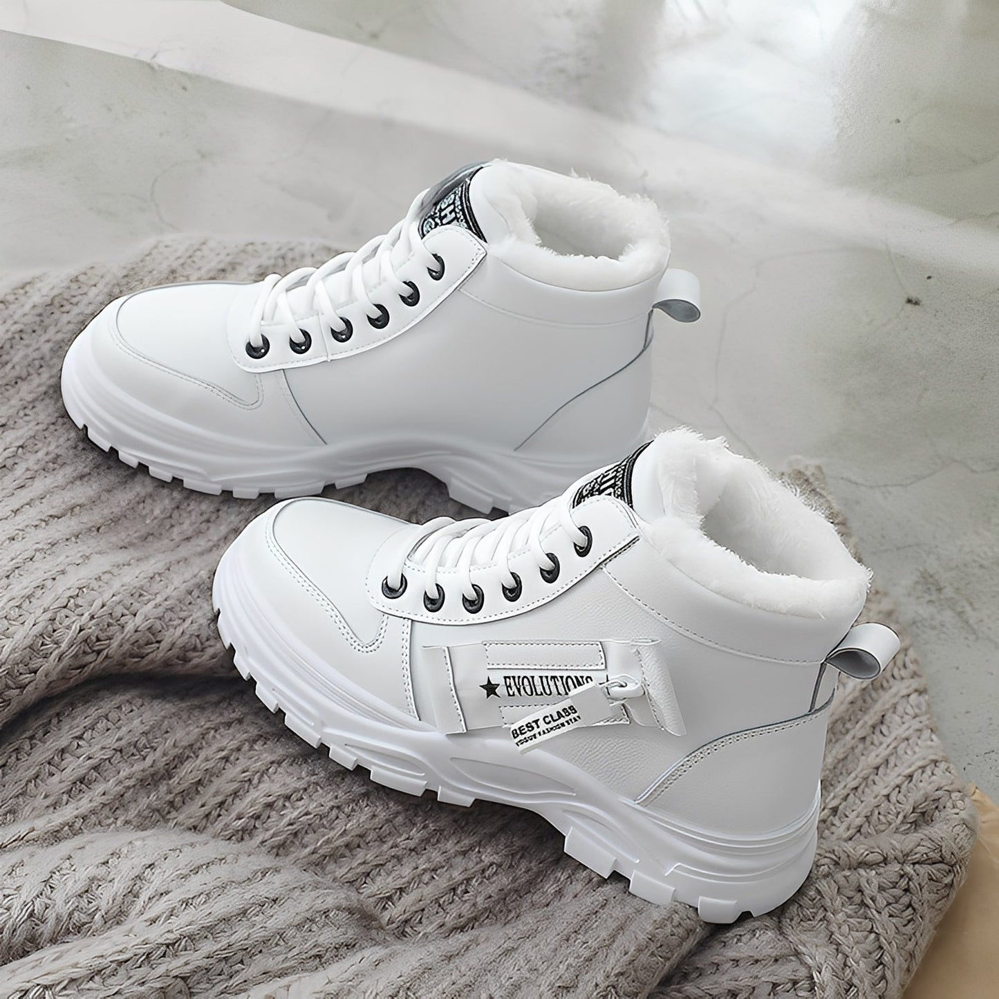 Adamina - Bottes hautes chaudes et décontractées pour femmes
