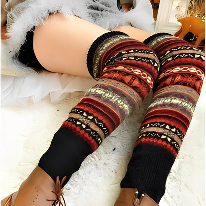 Suzanna - Chaussettes stylées et chaudes en coton épais pour femmes