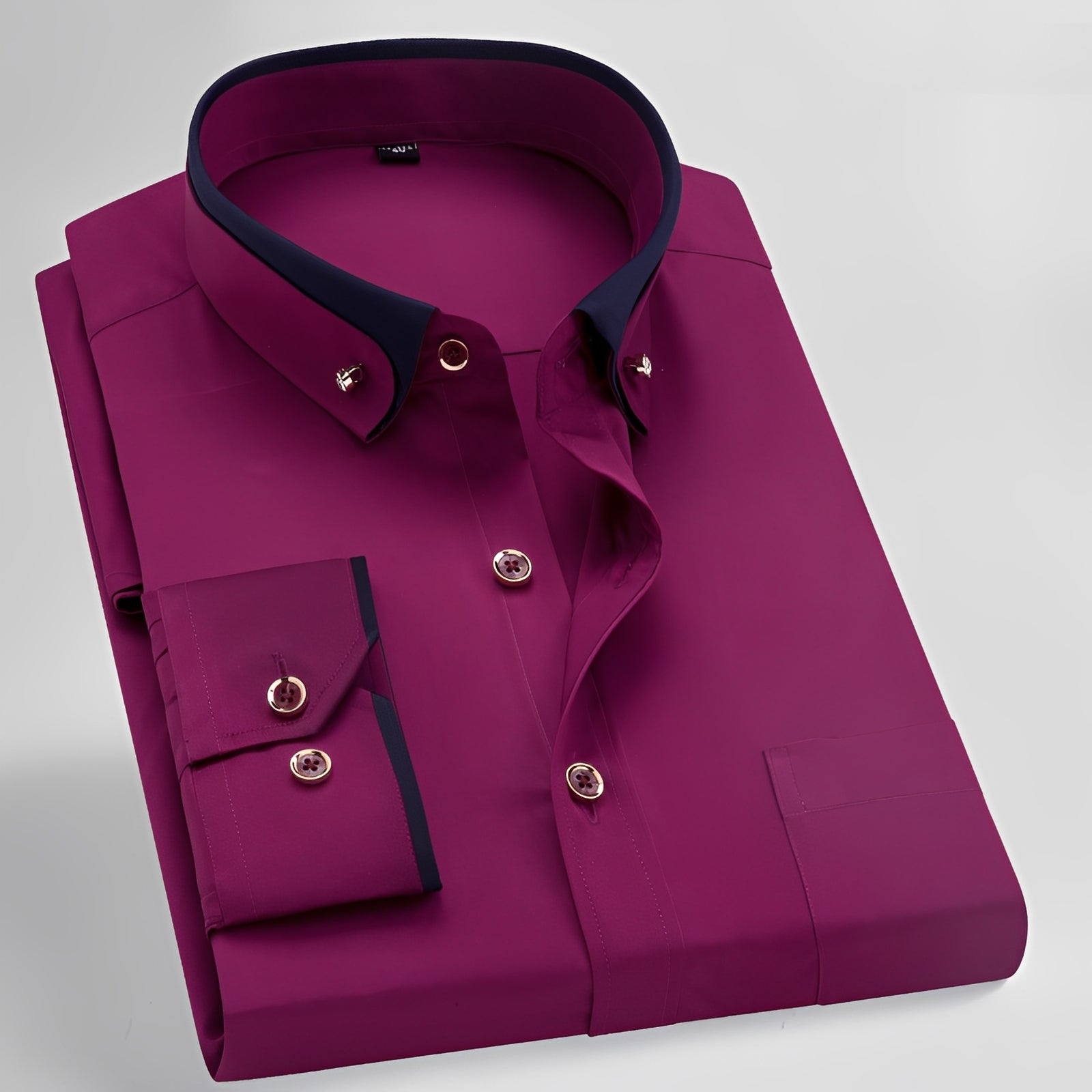Glindel - Chemise homme classique à manches longues
