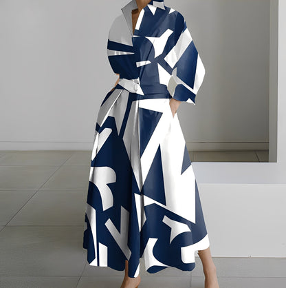 Lavina - Robe large à manches longues avec poches pour femmes