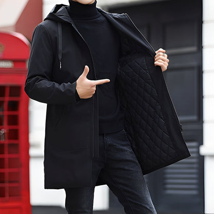 Lucas - Manteau épais, imperméable avec capuche pour hommes
