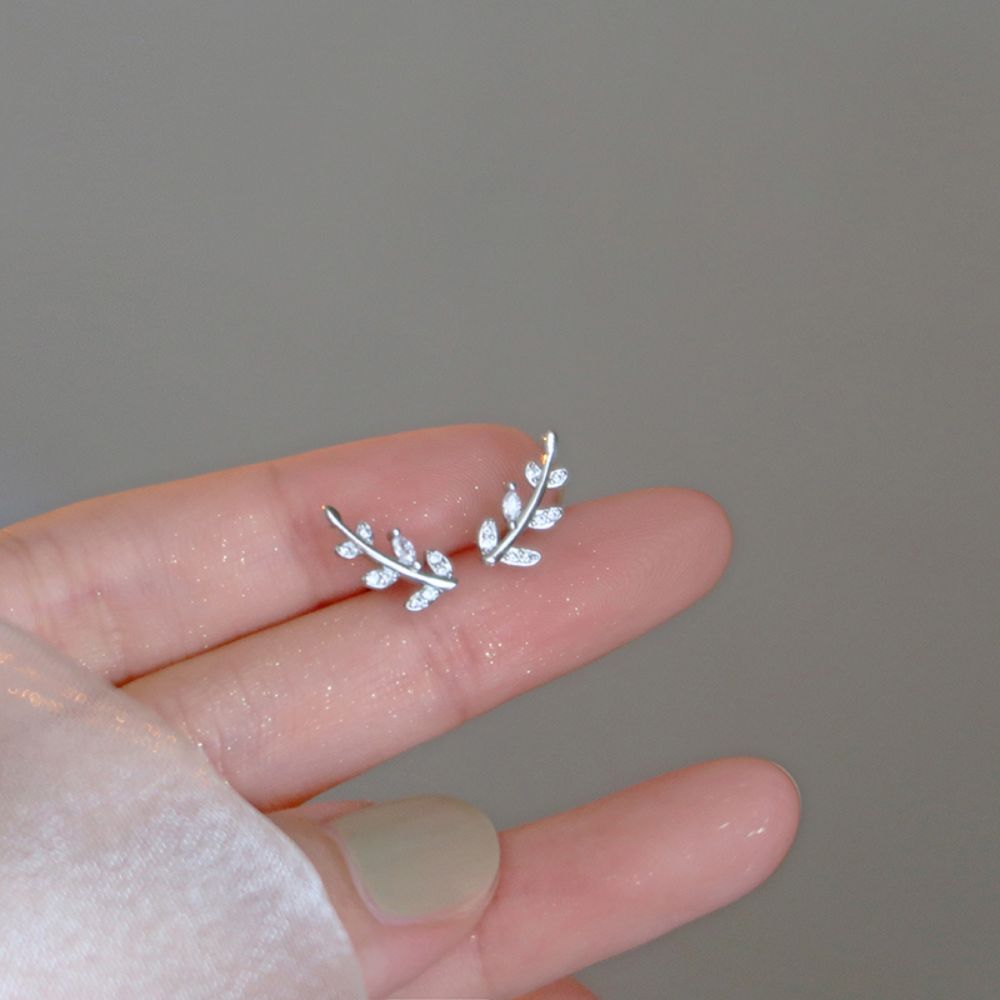 Liana – Boucles d'oreilles en feuilles brillantes