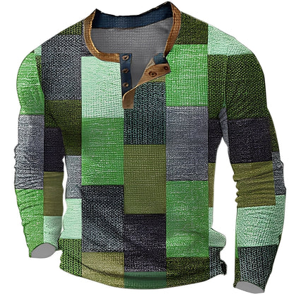 Brennan - Chemise homme relax à manches longues avec design