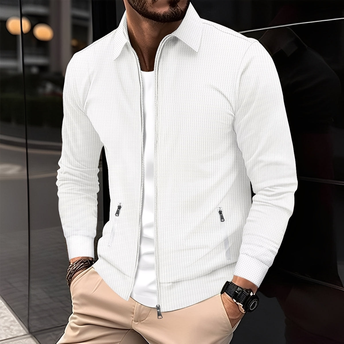 Anthony - Blouson actuel pour hommes avec poches à fermeture éclair