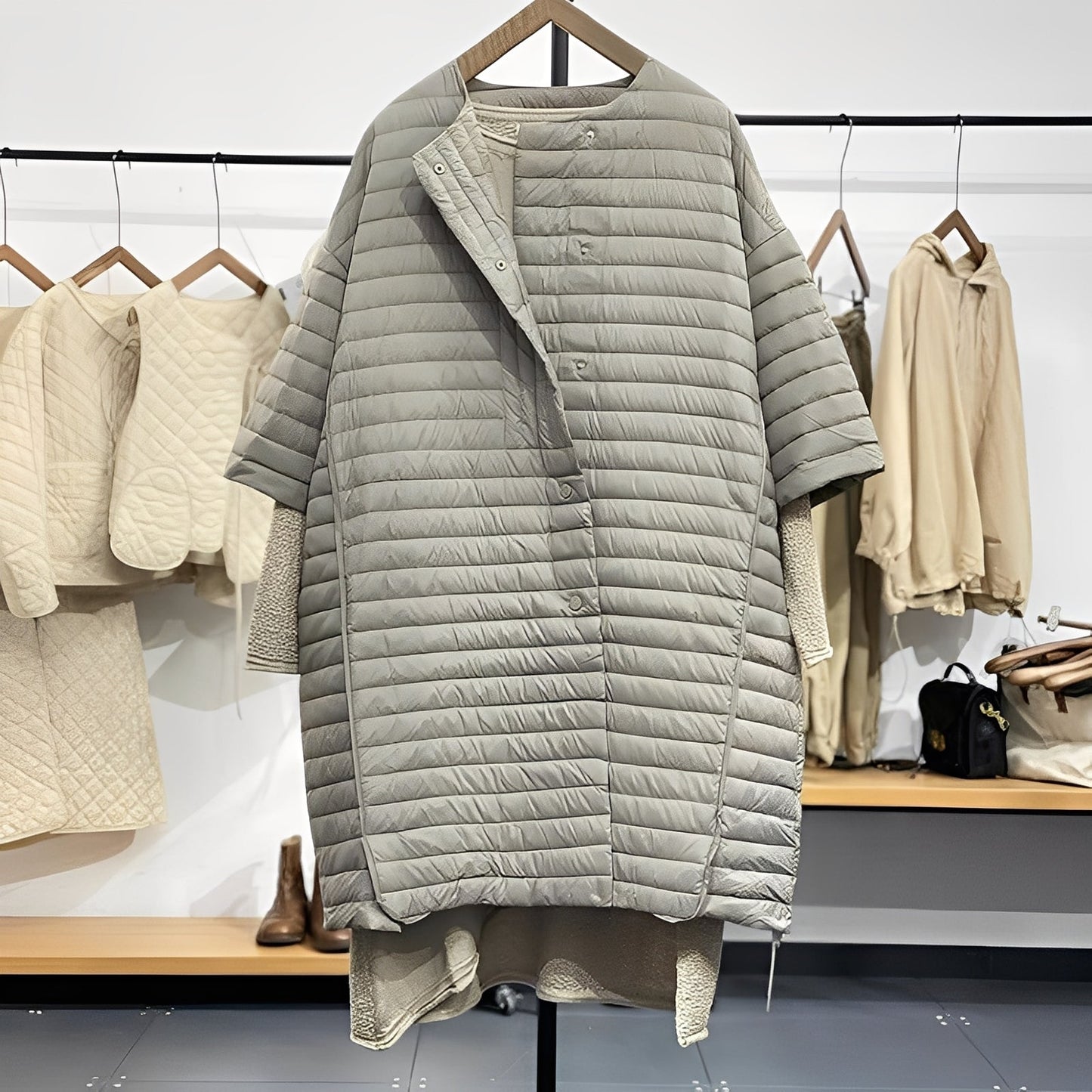 Gladys - Manteau ample décontracté avec boutons pour femmes