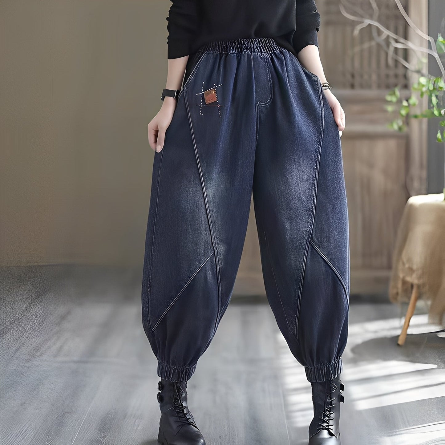 Shyanne - Jeans traditionnels avec ceinture élastique pour femmes