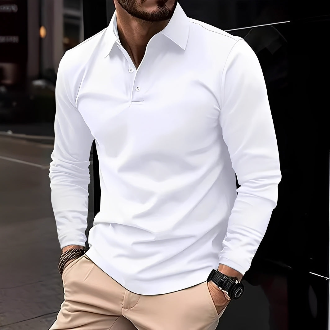 Conner – Polo à manches longues pour hommes – Décontracté et confortable
