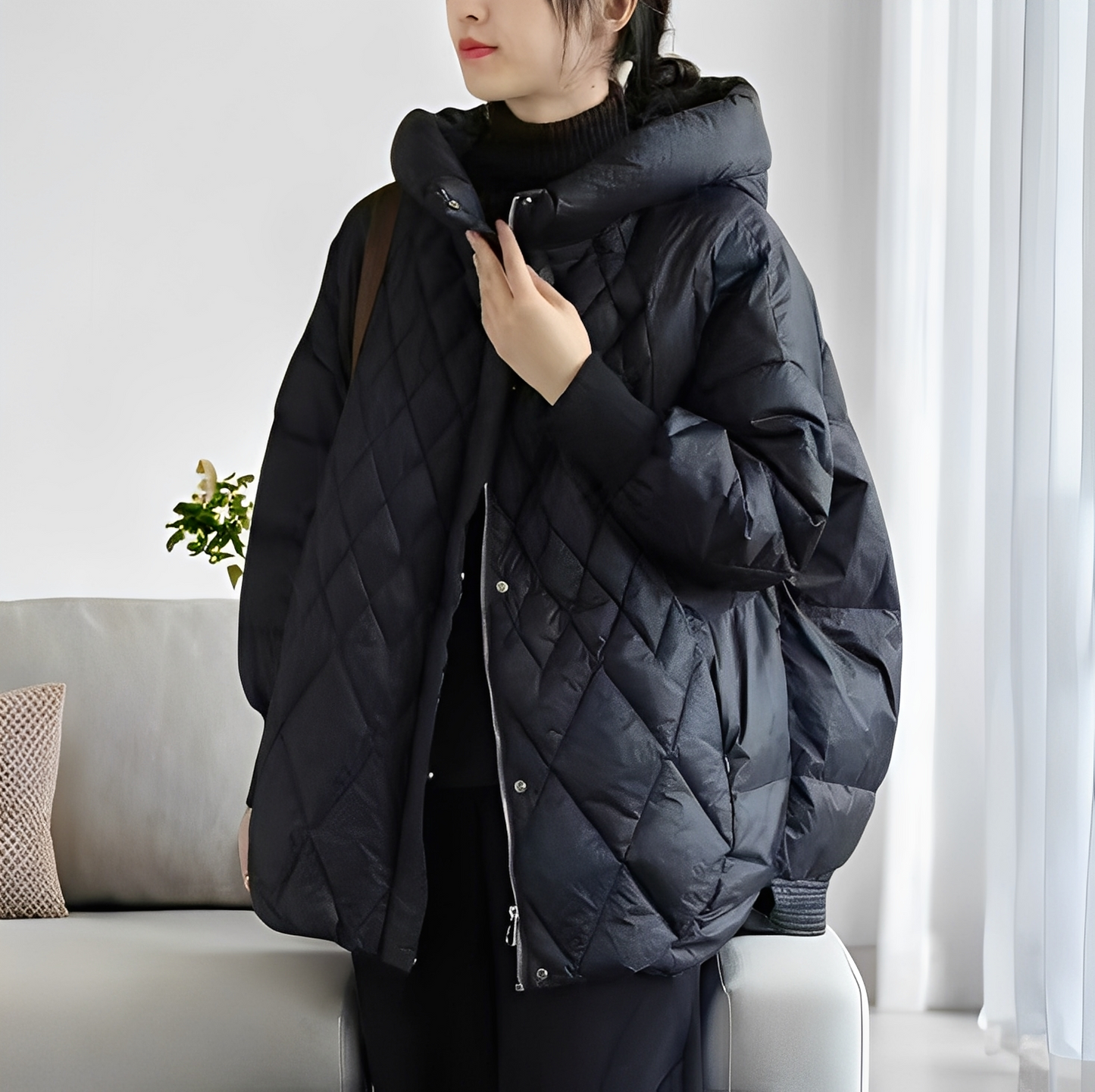 Abigail - Manteau d'hiver rembourré avec fermeture éclair pour femmes