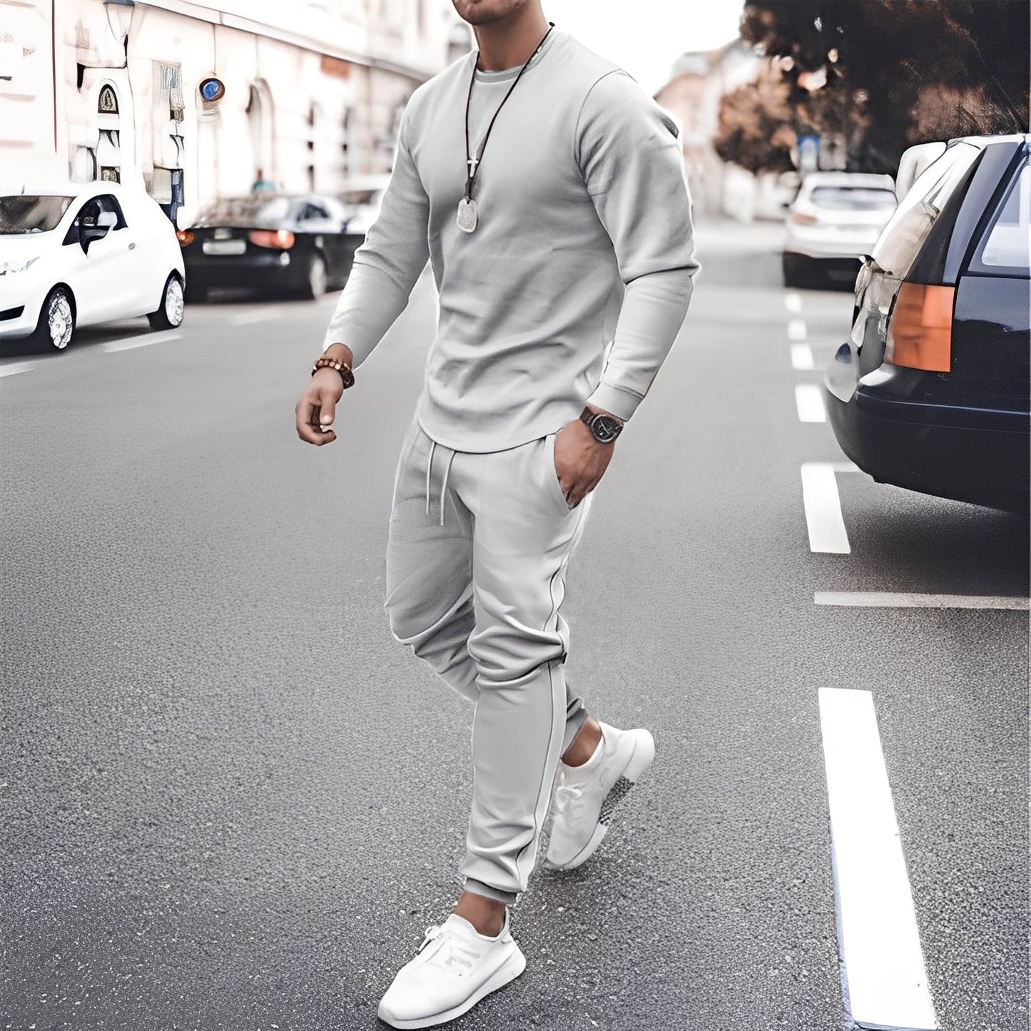 Ilyan - Stylish sweater and trousers set for men
