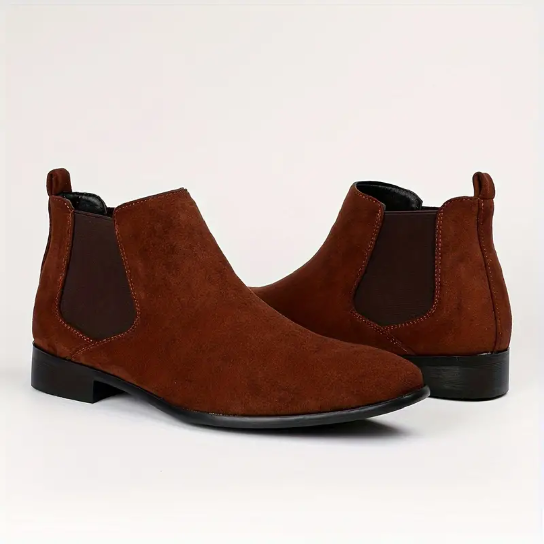 Dario – Bottines Chelsea en Cuir Véritable avec Petit Talon