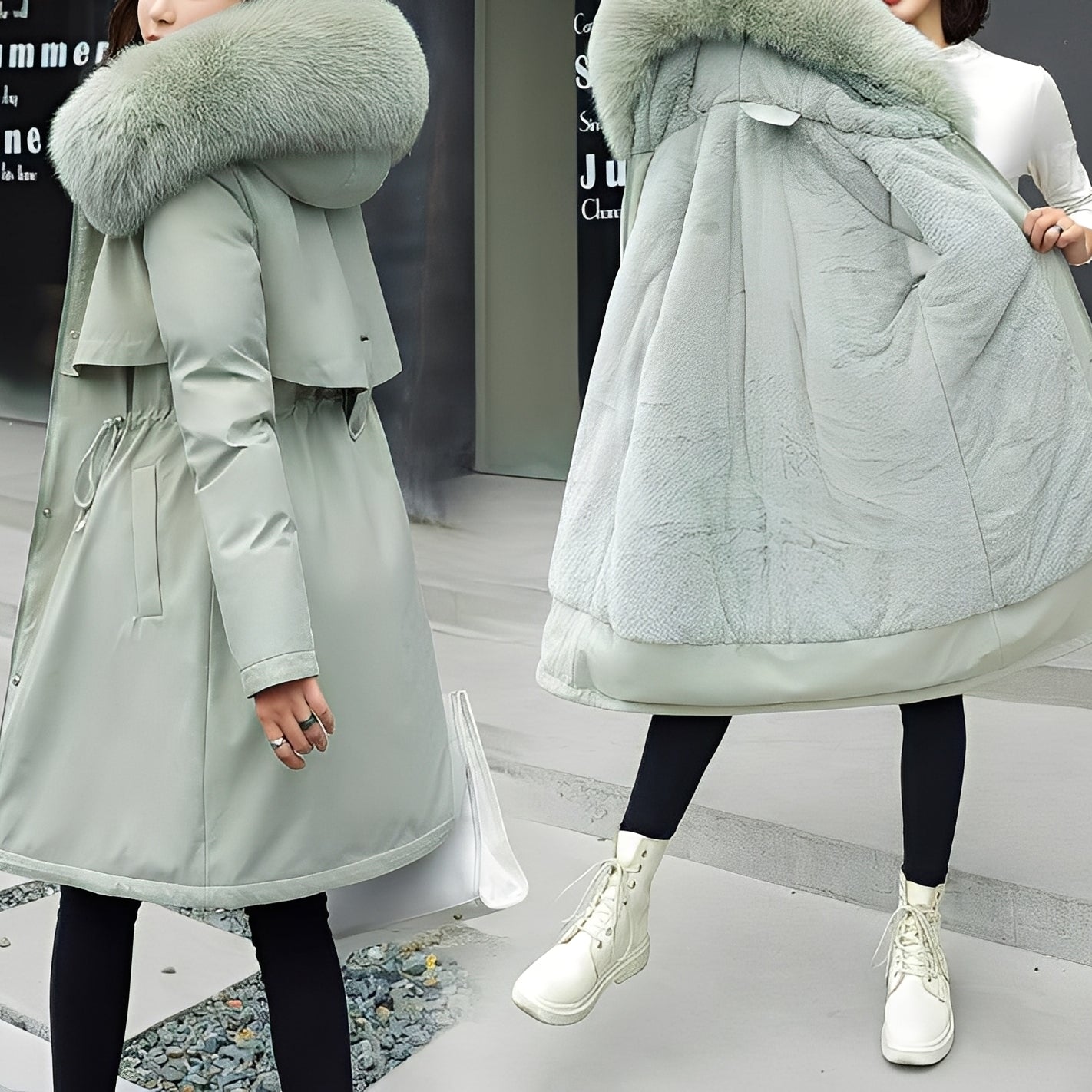 Evette - Manteau chaud et élégant avec capuche pour femmes