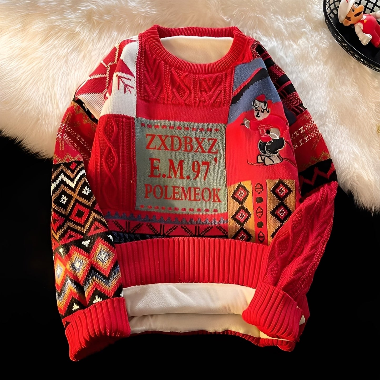 Charles - Christmas sweater for women, elegant and loosely knitted