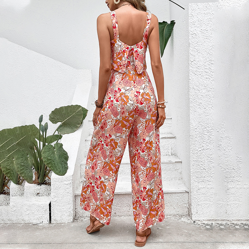 Sherie - Combinaison Fleurie Élégante pour Femme